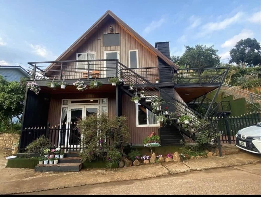 Wooden A-Frame Villa in Xuan Tho